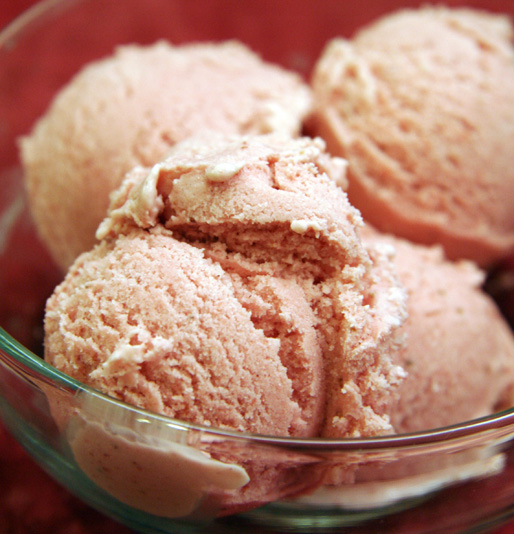 Strawberry Sour Cream Ice Cream